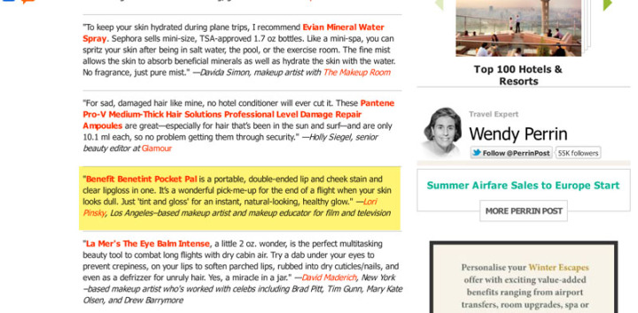 Beauty Experts' Favorite 3 oz. Travel Beauty Products : Daily Traveler : Conde Nast Traveler